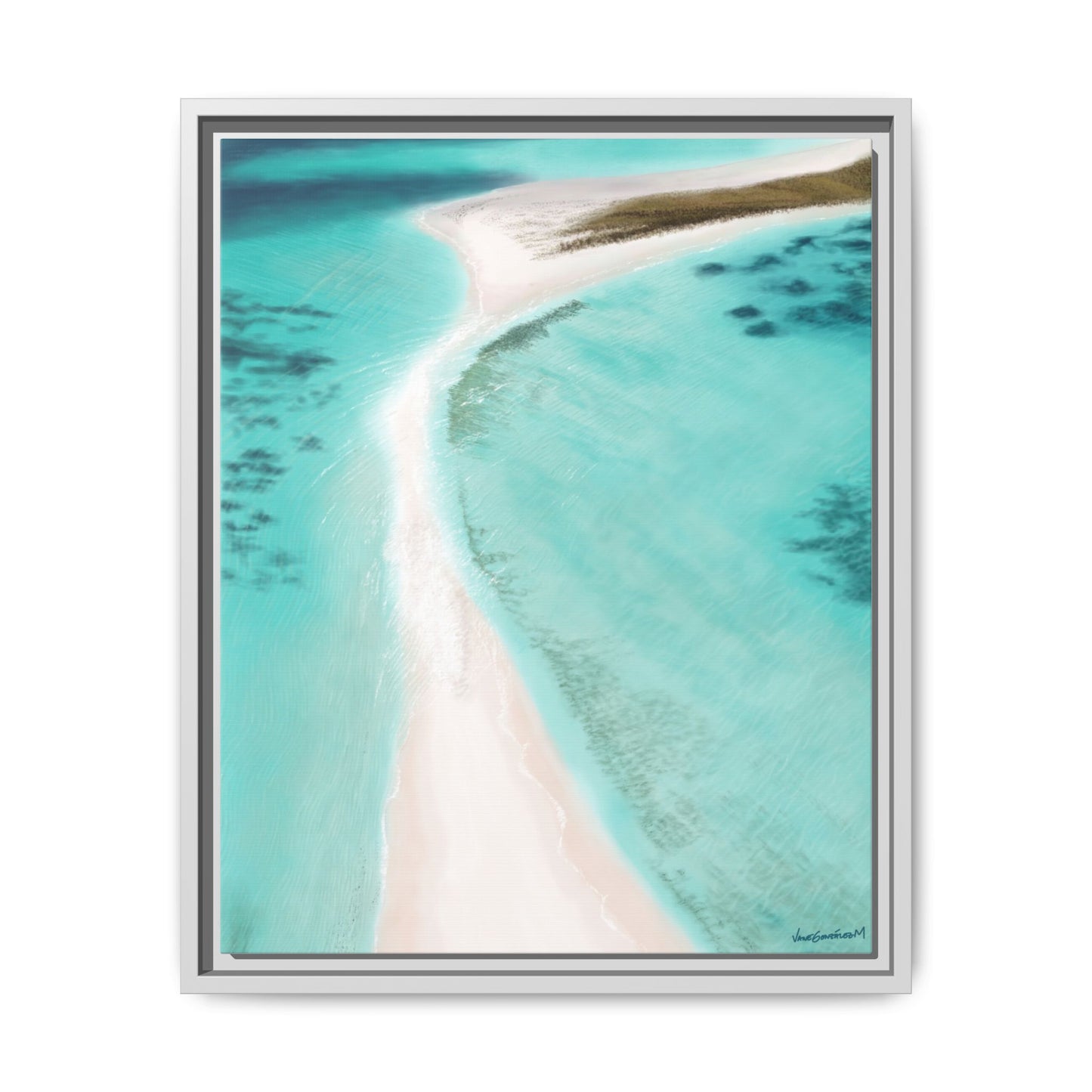 Cayo de Agua, Framed Canvas, Matte