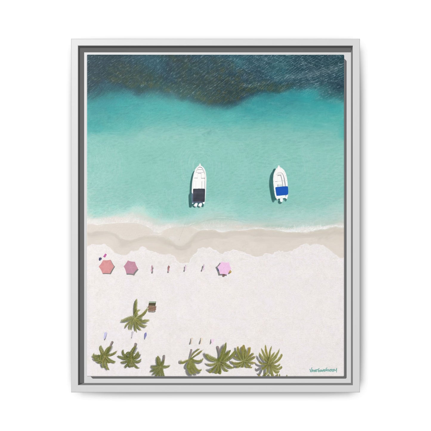 Cayo Sombrero, Framed Canvas, Matte