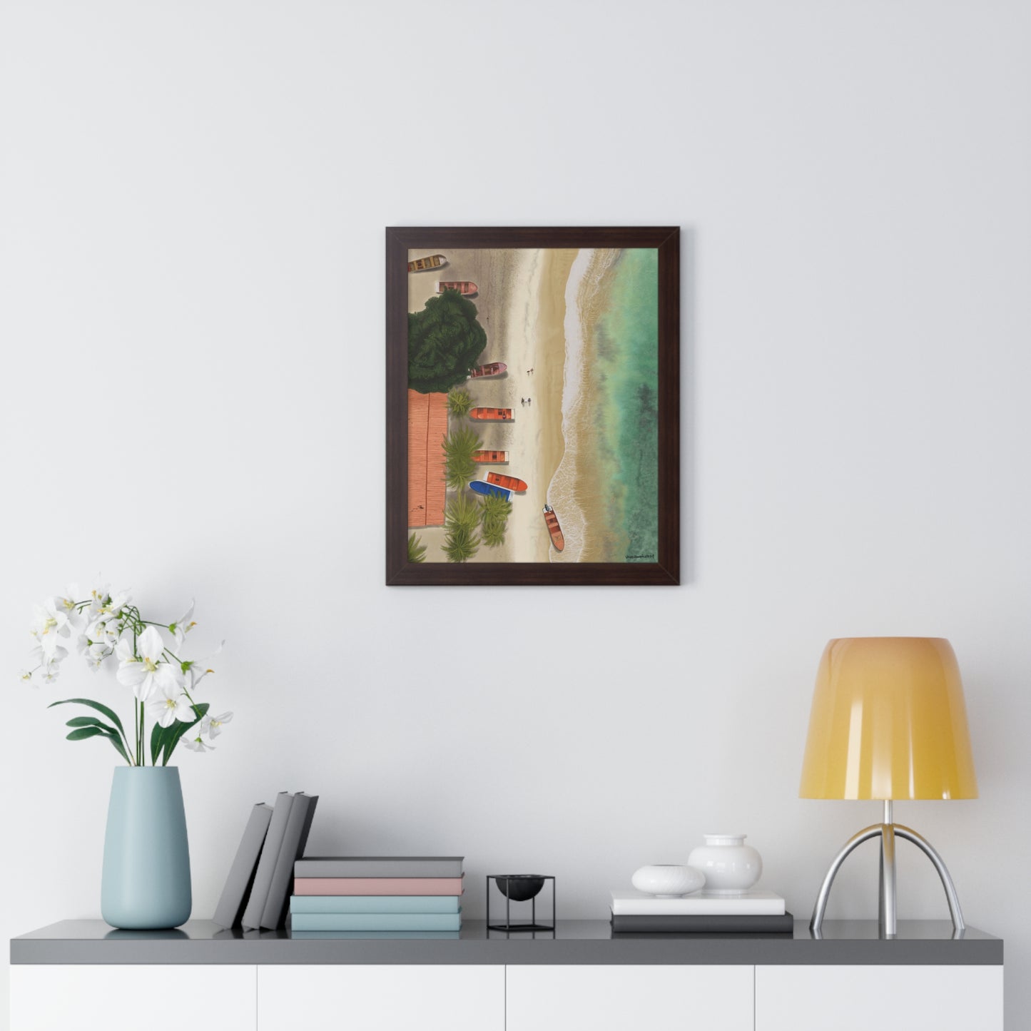 Playa de Cepe, Framed Poster, Matte