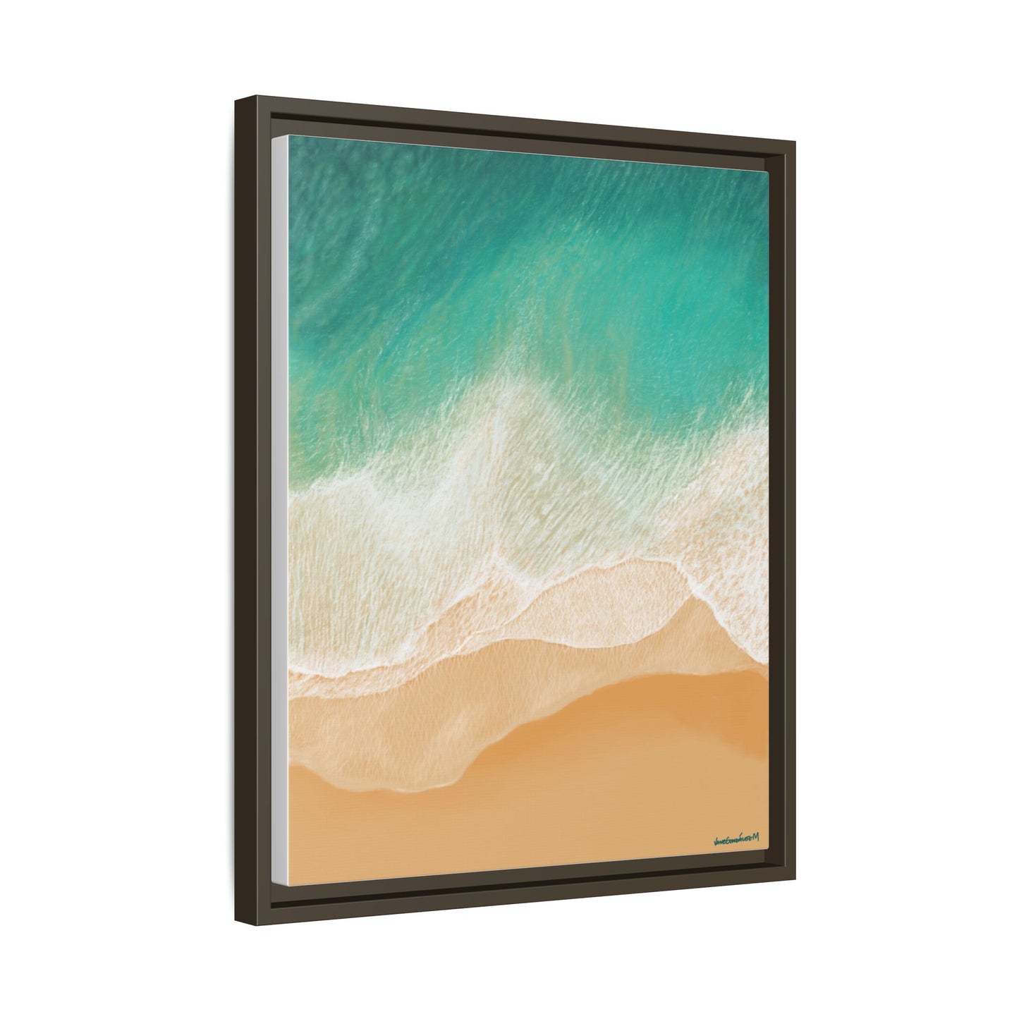 Playa Grande, Framed Canvas, Matte