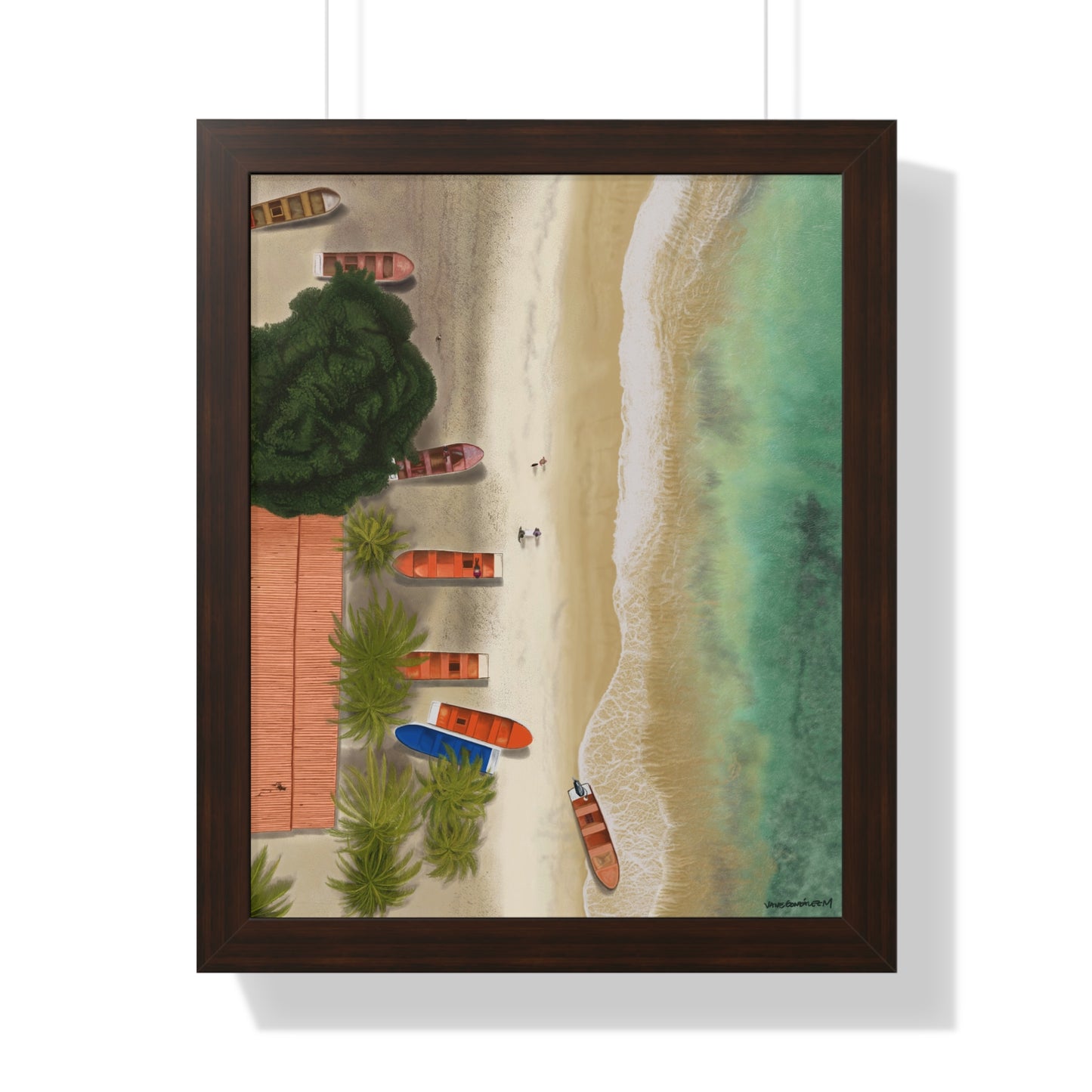 Playa de Cepe, Framed Poster, Matte