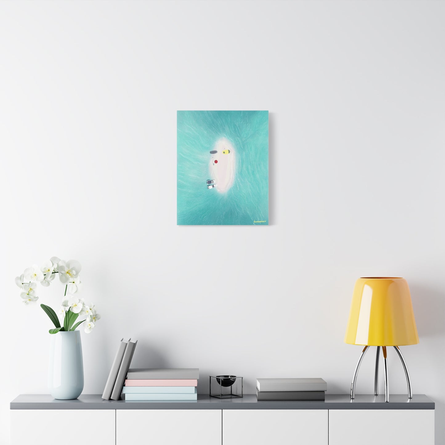 Los Roques Sandbank, Stretched, Unframed Canvas, Matte