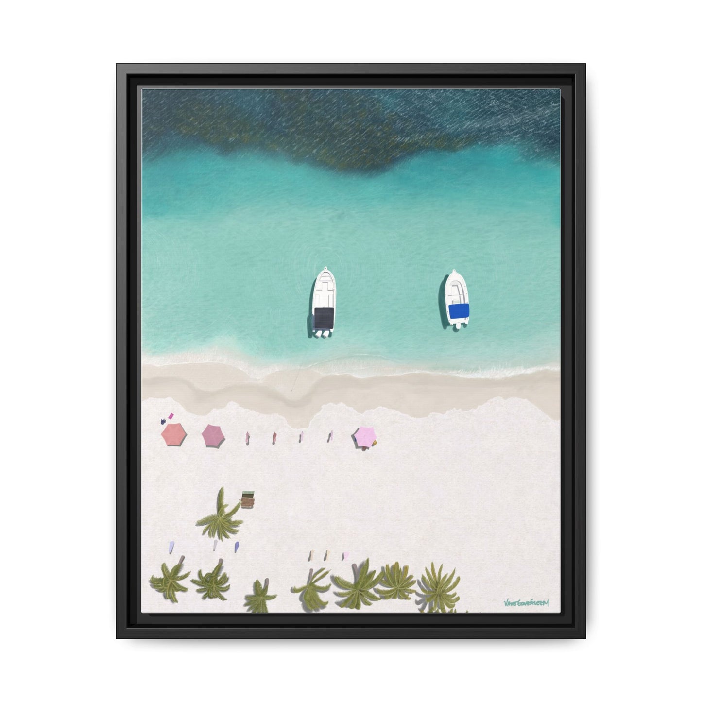 Cayo Sombrero, Framed Canvas, Matte