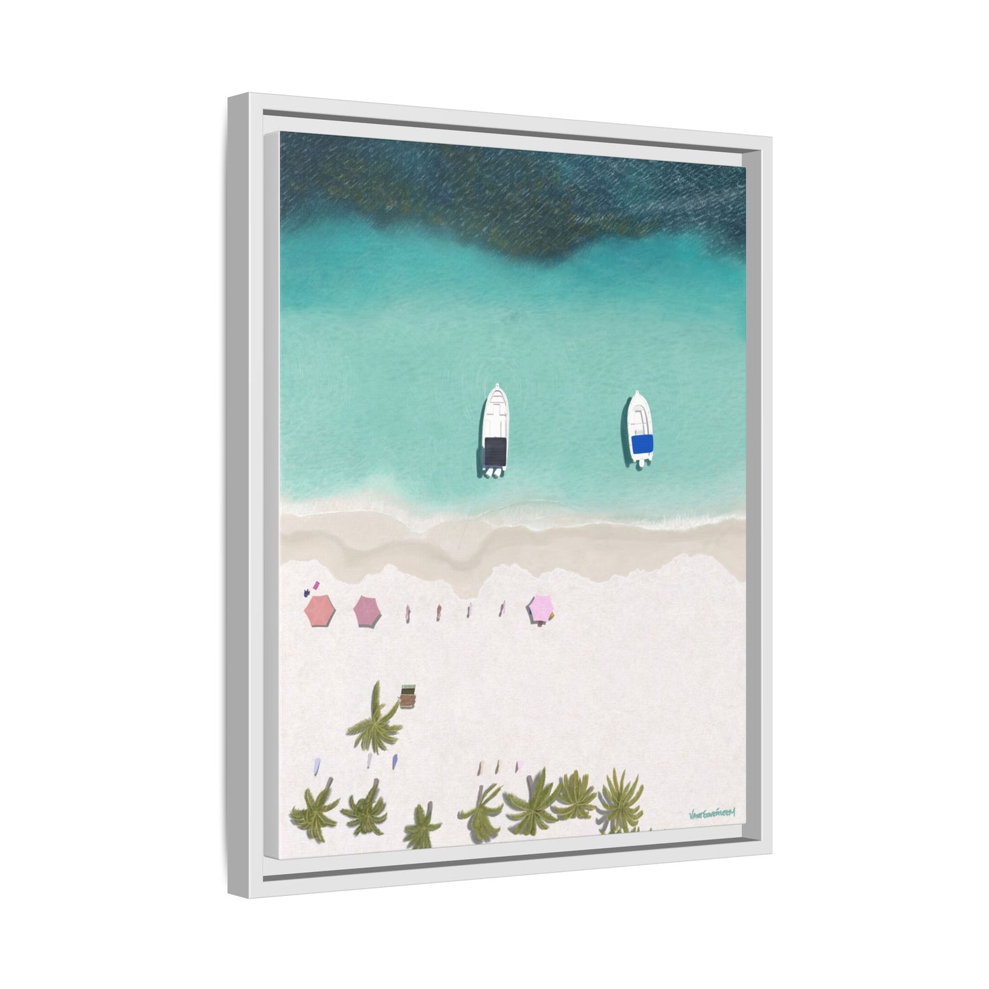 Cayo Sombrero, Framed Canvas, Matte