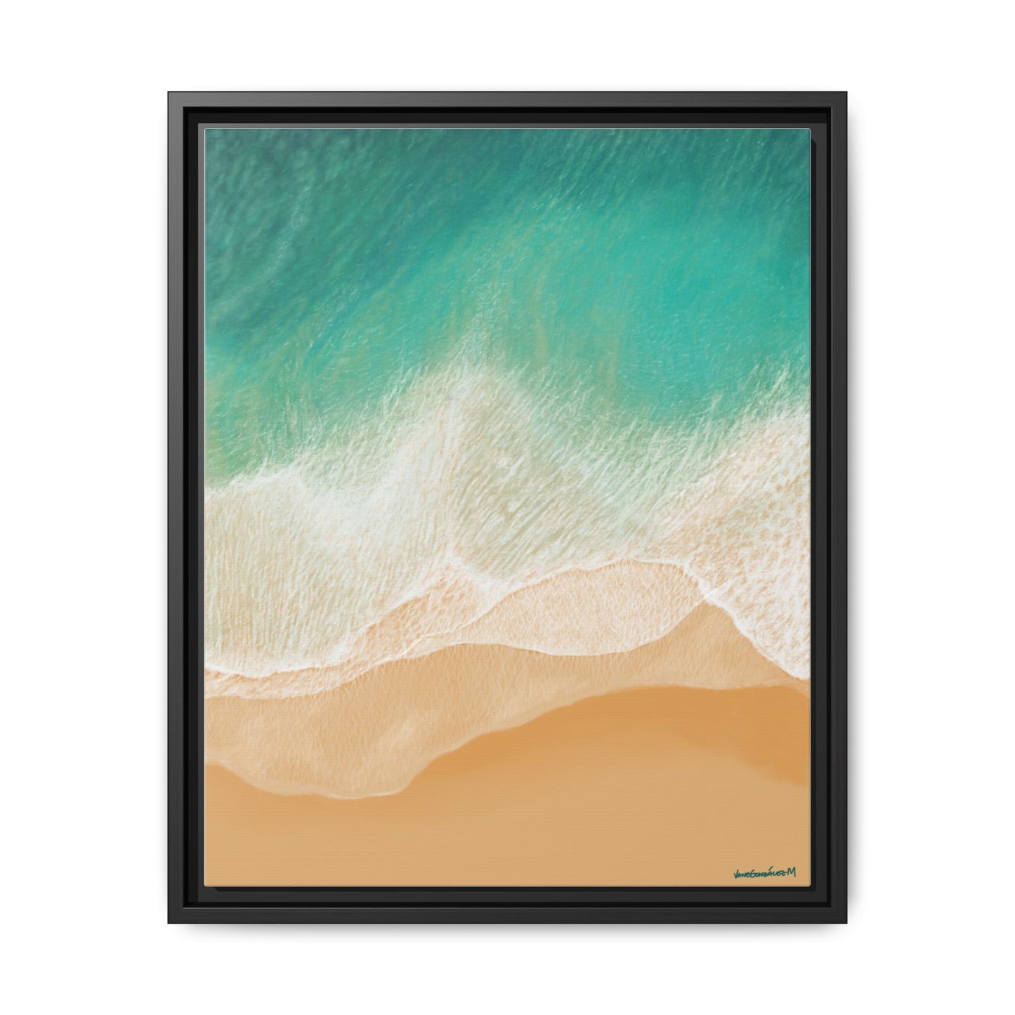 Playa Grande, Framed Canvas, Matte
