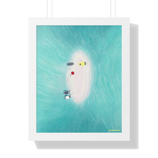 Los Roques Sandbank, Framed Poster, Matte