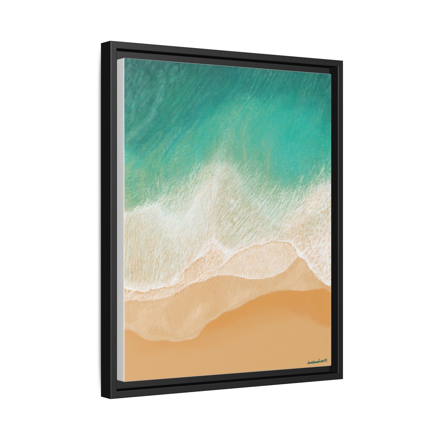 Playa Grande, Framed Canvas, Matte