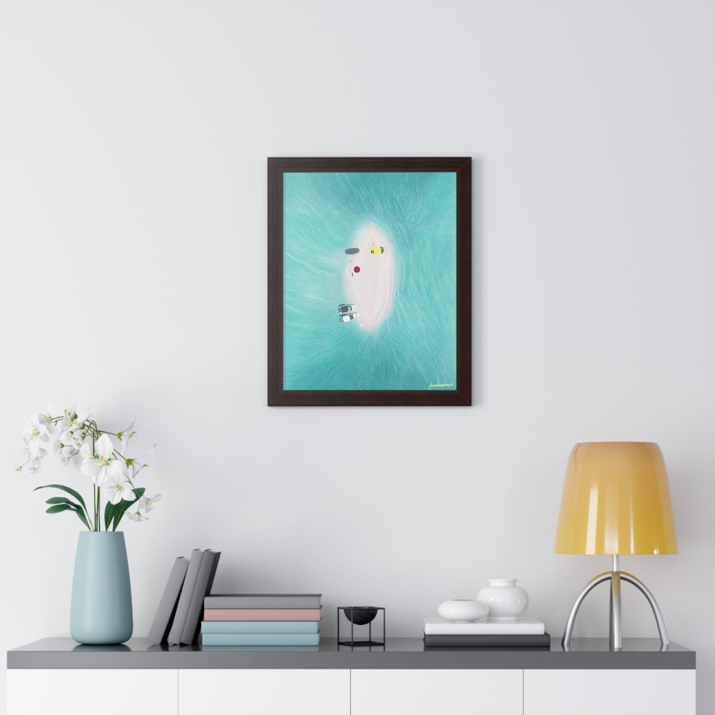 Los Roques Sandbank, Framed Poster, Matte