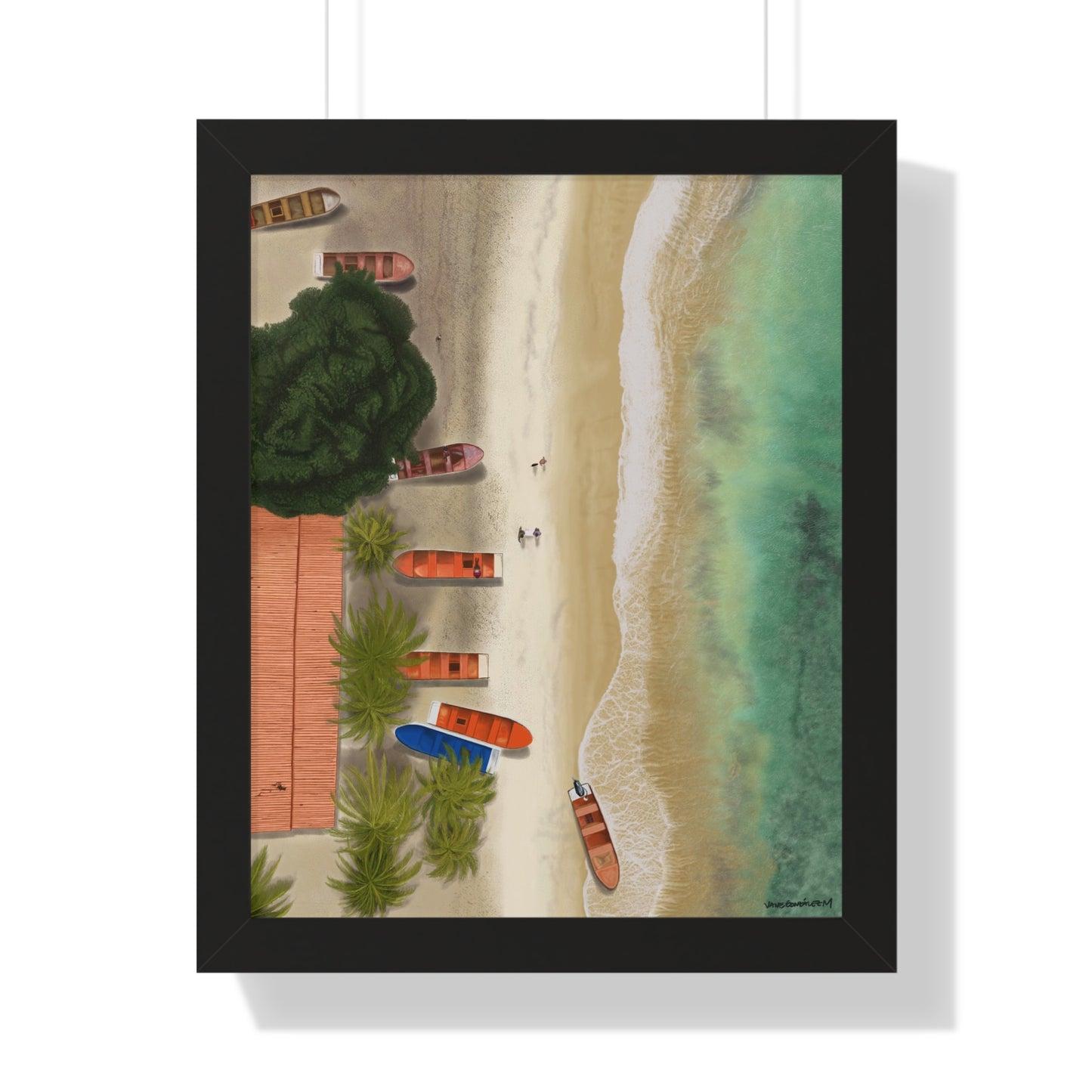 Playa de Cepe, Framed Poster, Matte