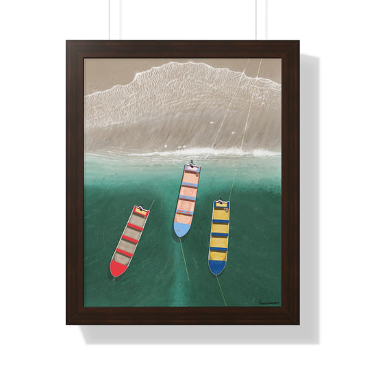 En Alguna Playita, Framed Poster, Matte